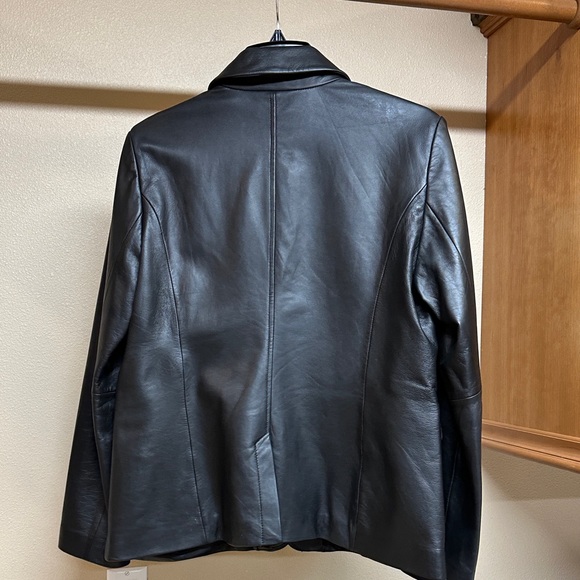 Cole Haan Black Leather Jacket - Picture 5 of 5